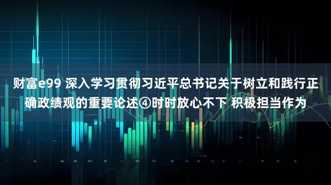 财富e99 深入学习贯彻习近平总书记关于树立和践行正确政绩观的重要论述④时时放心不下 积极担当作为